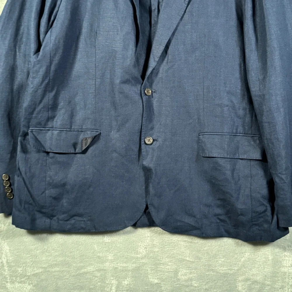 Polo Ralph Lauren Blazer Mens 46R Navy Soft Linen Modern Fit $448